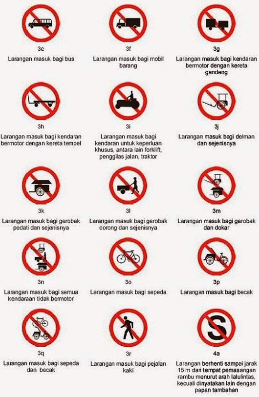 Tanda strip ini mempunyai arti bahwa anda dilarang masuk baik bagi kendaraan bermotor maupun yang tidak bermotor selain ada pengecualian bagi . Gambar Rambu Lalu Lintas dan Artinya | Entripopu