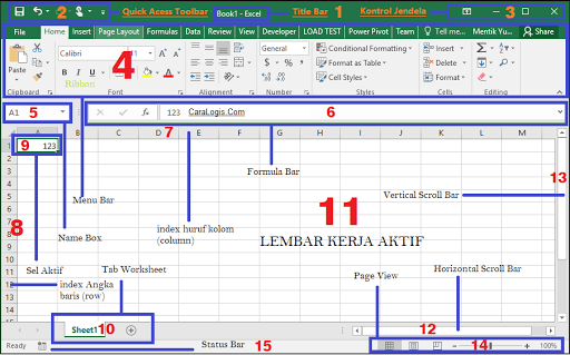 Menu pada quick acces toolbar excel buka jendela customize quick access toolbar . 6+ Cara Menggunakan Workbook Dan Worksheet Excel | ID.CL