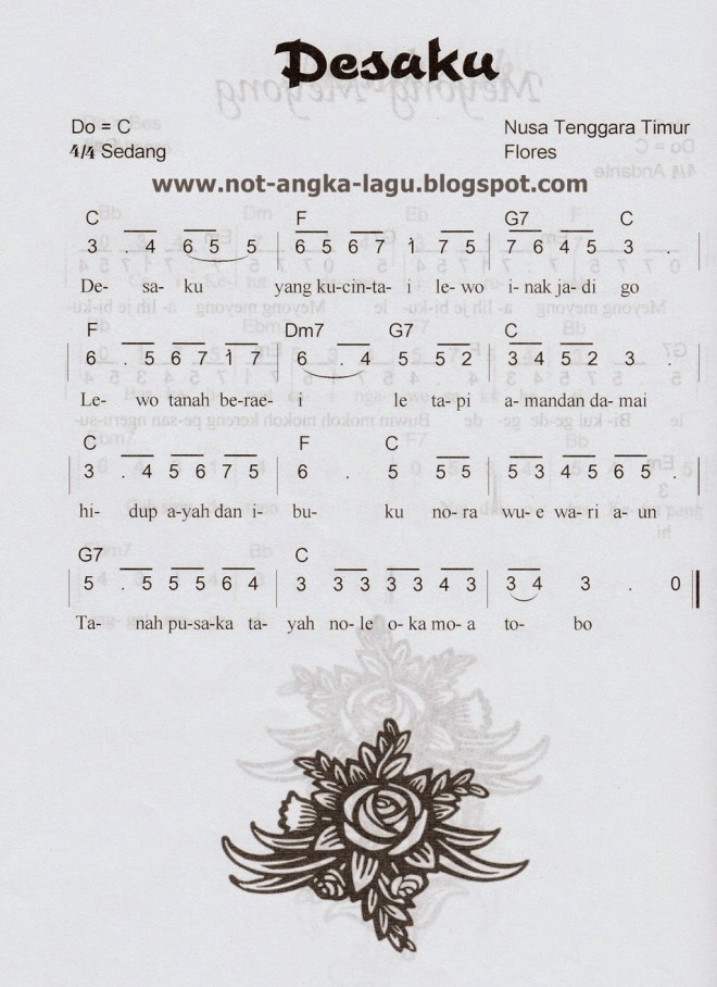 Lagu oina ni keke berasal dari provinsi a. Not Angka Lagu Desaku - Kumpulan Not Angka Lagu