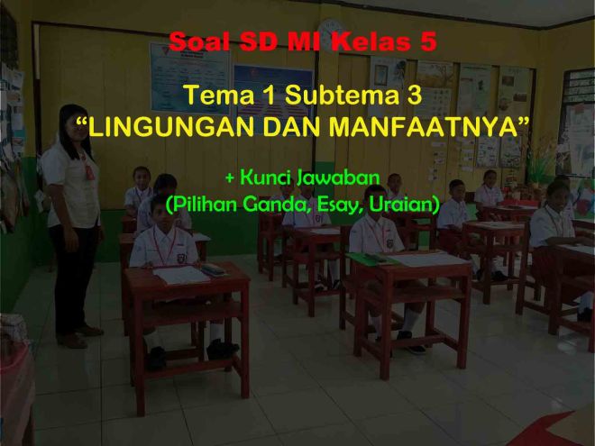 Indonesia mempunyai letak geografis yang sangat strategis karena merupakan. 35 Soal Kelas 5 Tema 1 Subtema 3 (Lingkungan dan