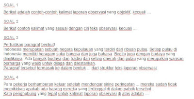 22/7/2021 · dengan berdasarkan pendapat amran tasai dan arifin, ddimana menurut bahwa kesatuan ialah merupakan suatu keseimbangan diantara pikiran atau disebut dengan (gagasan) dan juga struktur bahasa yang dipakai. Contoh Soal Struktur isi teks laporan hasil observasi