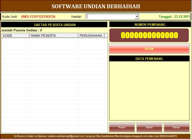Dalam hal ini, iklan menjadi sarana untuk mempromosikan produk tertentu dengan sangat jitu. Software Undian | Aplikasi Pengacak Nomor | Mbah Karno
