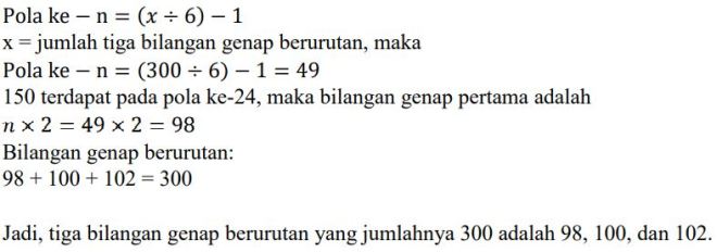 Temukan tiga bilangan ganjil berurutan yang jumlahnya sama dengan 45. Yanik Sastra: Juli 2020