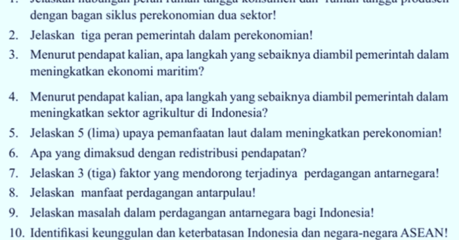 Pasar barang adalah pasar di mana rumah tangga (sebagai pembeli) . Mengerjakan PR: Jelaskan hubungan peran rumah tangga
